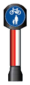 1 x 485mm Red/White body sleeve.